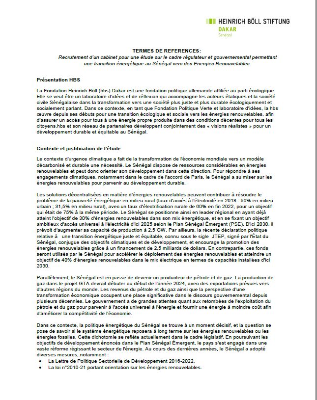 Termes de référence | La Fondation Heinrich Böll (Heinrich Böll ...