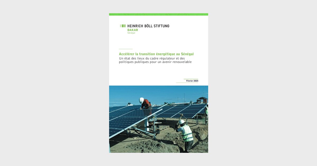 Accélérer la transition énergétique au Sénégal | La Fondation Heinrich ...