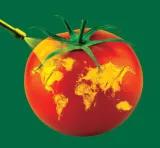 couverture présente une tomate pulvérisée de pesticides