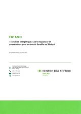 Factsheet Rapport Transition énergétique au Sénégal